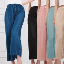 이너피아 여자 여름 밴딩 바지 44~88 빅사이즈 시원한 고무줄 바지 여성 주름 바지+고리수건