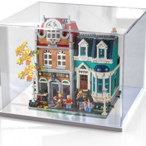 레고 크리에이터 모듈러 서점 10270 아크릴 디스플레이 케이스 장식장 진열장 블럭미포함, 화이트도톰한받침대, 30x28x32