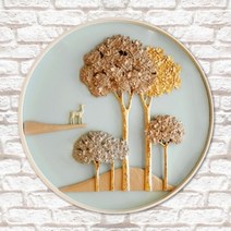 기타 바보사랑[소품마켓]황금숲 부조액자