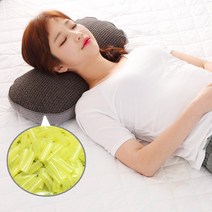 [에코숲라이프] 편백 메밀 바이오칩 H.골지 땅콩베개, 네이비