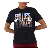 Filles A Papa Ladies T-Shirt Black Distressed Tee Vegas Brand Size 161061000-41-BLACK