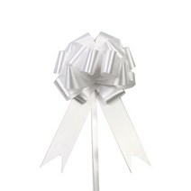웨딩카장식 프로포즈 웨딩카 꾸미기 결혼기념일 리본 장식 10 pcs 여러 활 활, 순수한 흰색