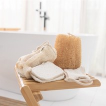 컨티뉴어스 친환경 샤워타올 3종 세트 제로웨이스트 부드러운 천연 저자극 등 때밀이 + 버블 이집트 왕 수세미 + 각질 제거 빅 루파스펀지, 버블버블 이집트샤워볼 포함