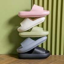 업그레이드 슬리퍼 여성용 두꺼운 밑창 욕실 미끄럼 방지 소프트 샌들 커플 초경
