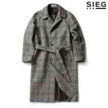 지이크 울 블렌디드 벨트 체크 코트 (PBHAH7068)