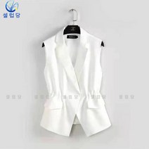 셀럽당 정장 조끼 조끼 여 허리 여리여리 날씬해 보이는 숏 베스트 카디건 상의 여