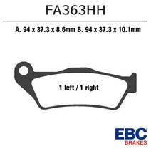 EBC 05-12 R1200RT 리어 브레이크패드 FA363HH