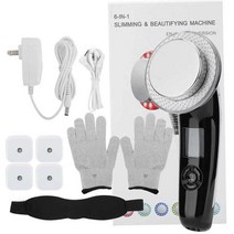 갈바닉 마사지기 리프팅 가정용 고주파 마사지 6 in 1 ems 바디 슬리밍 초음파 led 캐비테이션 초음파 적외선 체중 감량, 영국 플러그
