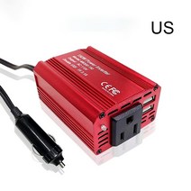 캠핑용인버터 가정용 차량용 휴대용 인버터 150w 자동차 12v110v 220v 전력 변환기 부스터 전원 캠핑 야외 휴가 도로 여행, US red 110V