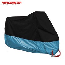 herobiker new 오토바이 커버 자전거 올 시즌 방수 방진 uv 보호 야외 moto scooter 오토바이 레인 커버, 2101-2200mm용 2xl, 푸른