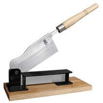 약초 약재용 농업용 절단기 작두 황갈색 대장장이 단조 약칼 한 단두대 절단 해산물 건어물 인삼 칼 한국 절단 칼 Tianma Ganoderma lucidum 조각, 60° 이상, 160mm, 검은색