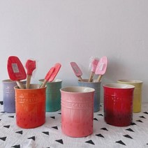 르크루제 조리도구통 도자기 수저통 1L, 옐로우 딥삽