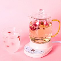 중탕기 죽 홍삼제조기220V 800ML 미니 전기 스튜 컵 사무실 차 죽 냄비 우유 난방 물 주전자 세라믹 꽃 건, [06] With Stew Pot