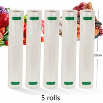 5 Rolls/Lot 주방 음식 진공 봉지 봉인 용 보관 가방 포장 롤 12/15/20/25/28cm * 500cm, 11 10Rolls 28cm