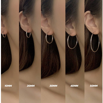 925 실버 슬림 민자 링귀걸이 se010