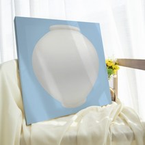 두꺼비집 배전함 가리개 풍수 잉어 달항아리 석류 캔버스 그림 액자 방꾸미기, 27 청량 달항아리