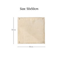 캠핑 내화 천 난연 절연 매트 담요 유리 코팅 단열 패드 야외 피크닉 바베큐 매트, 50x50cm no bag