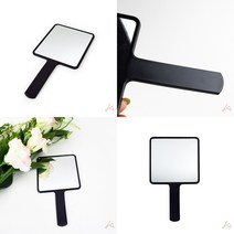 평면 사각손거울 블랙 원형손거울 헤어샵거울 뒷거울