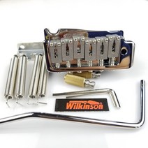기타 부품 WILKINSON WVP 일렉트릭 기타 트레몰로 시스템 브릿지 2 포인트 스틸 안장 트레몰로 시스템 크롬