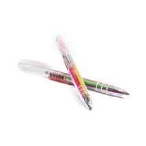 자바 네온 3겔 형광 3색 볼펜 0.5mm 노랑+분홍+하늘, 10개