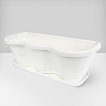 플라팜 오아시스화분 받침형 3구 화이트 6개입 플라스틱화분 대형화분 화분 화분쇼핑몰 거실화분, 벤타샵상품선택