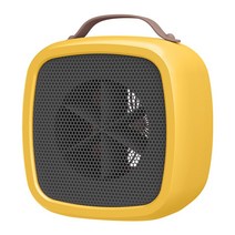 전기 온풍기 가정용 캠핑 휴대용 난방기 히터 Mini Electric Heater Fan Handle Portable Home Desktop Winter Warm Air Blow, [02] Yellow, [01] US