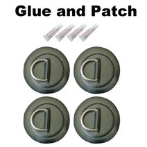 딩기요트 Surfboard dinghy boat pvc patch with stainless steel d ring deck rigging sup round ring pad, 4 블랙 4g