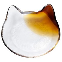 ADERIA Adelia Glass Plate Kokoneko Craft Small Buchi Tea 지름 12.8 x 높이 2.2 cm [유리 / 고양이 귀여운] 화장대 케이스에 선물 Gift Made in Japan F-79710, 1개, 상품명참조