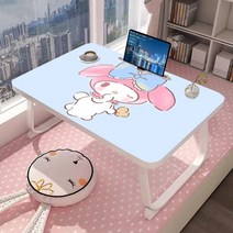 마이멜로디 쿠로미 접이식 미니 간이 책상 베드 침대 원룸 투룸 보조 테이블 1인용 13종, H