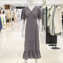 ab.f.z [ab.f.z] 기하학패턴밑단프릴원피스 (KSW2HO58F)