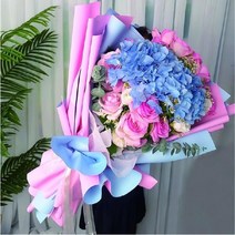 [이거찜] 꽃다발 꽃방수포장종이 종이접기 (20매)14color 리본 9color모모샵, 10 말린장미+뉴블루_09 블랙