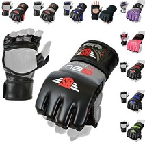 BeSMART BeSmart MMA 장갑 UFC 킥복싱 스파링 훈련 장비 혼합 무술용 전투 트레이닝 성인 남성 여성용 그레이 미디엄, Gray