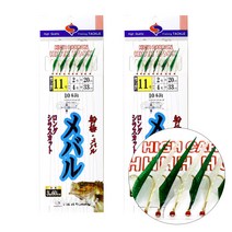 태일 메바루 볼락 열기 카드채비 10본 고등어 어피카드, 12호(10본)