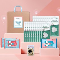 헬케어 프리미엄 선물세트 2호 (KF94 마스크 소독티슈 마스크스트랩 명절 방역 위생 키트), 명절스티커