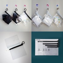 다용도 PVC 고리 손잡이 지퍼백 50장, 고리지퍼백(검정색고리), 전면투명+후면검정, 소 가로18 세로15