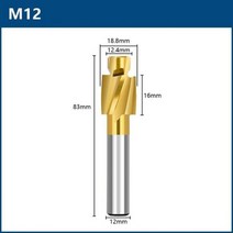 엔드밀 드릴밀 xcan 밀링 커터 m3-m16 카운터보어 엔드 밀 주석 코팅 4 플루트 파일럿 슬롯 커터 라우터 비트 hss 밀링 도구, m12