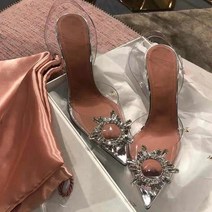 Z3JC 여성 하이힐 투명 믹스 웨지 힐 슬리퍼