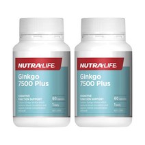 Nutra-Life 뉴트라라이프 징코 7500 60캡슐x2개 Nutra Life Ginkgo, 60캡슐, 1개