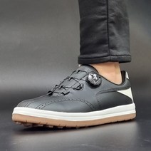 남자 다이얼 스파이크리스 보아 골프화 스니커즈 라운딩 필드용 연습용 (블랙 화이트) 하이브리드 추천