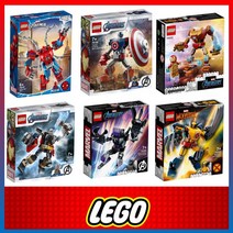 LEGO 레고 어벤져스 레고블록 6종 스파이더맨 아이언맨 토르 블랙팬서 울버린 캡틴아메리카, 캡틴아메리카  (모델번호: 76168)