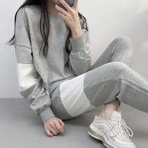 [키작녀&키큰녀]견장 배색 포인트 조거팬츠 트레이닝세트