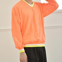 남여공용 형광 바람막이 브이넥 티셔츠 4color 3XL까지 빅사이즈