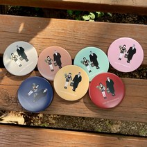 일러스트 레옹&마틸다 시리즈 미니 휴대용 공주 휴대용 손거울, 그레이 레옹&마틸다