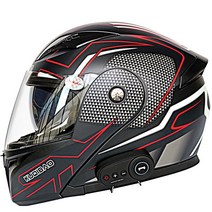 바이크 부품 DOT 승인 플립 업 오토바이 헬멧 이중 안개 방지 바이저 블루투스 헤드셋 내장 분리형 라이너, 10 10_01 M