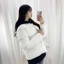 스타일자키 라운드넥 빵빵 웰론 숏 패딩 점퍼