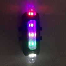 봄 추천상품 자전거 라이트 후면 테일 MTB USB LED 충전식 안전 경고 사이클링 휴대용 부품 판매, 색상ed light