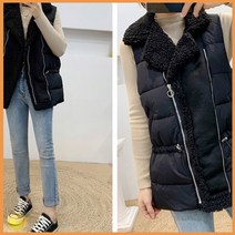 패딩 조끼 롱 베스트 양털 패치 허리조임 추천 트렌드 유행 보온 체온 관리 체온 관리 방한 패션 스타일 룩 룩북 히트 유지 W14683