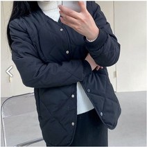 베이직 라운드 퀄팅 패딩점퍼
