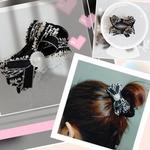 방울이공방 : 리본똥머리 집게핀