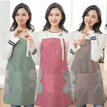 스프라이트 다기능 앞치마 방수코팅 옆면 손닦는 타월 부착, 그린